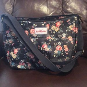 Cath Kidston Black Floral Shoulder Bag